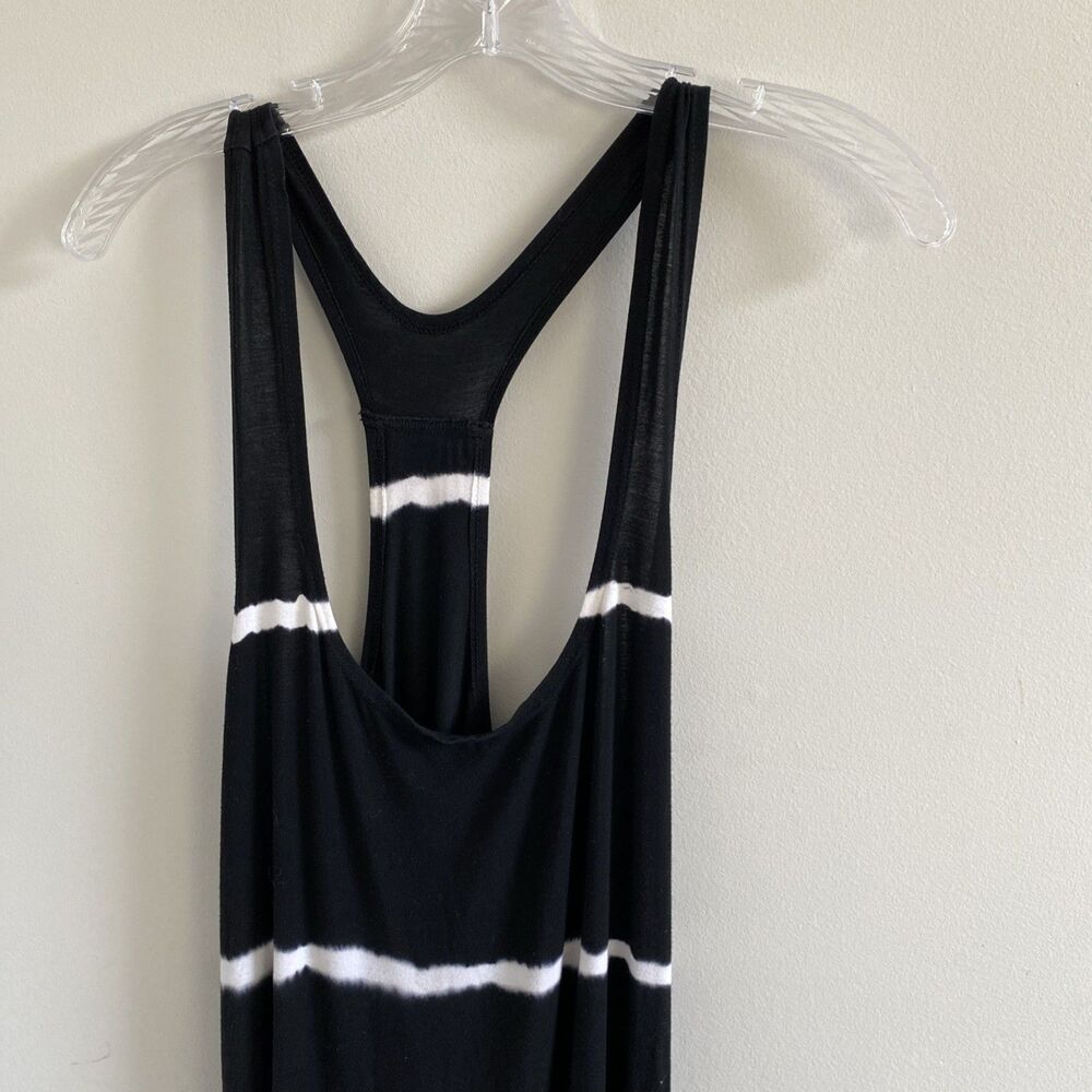 LUCKY BRAND Swimwear Black & White Dress Tie Dye Coverup Size Large Boho Beach - Picture 2 of 6